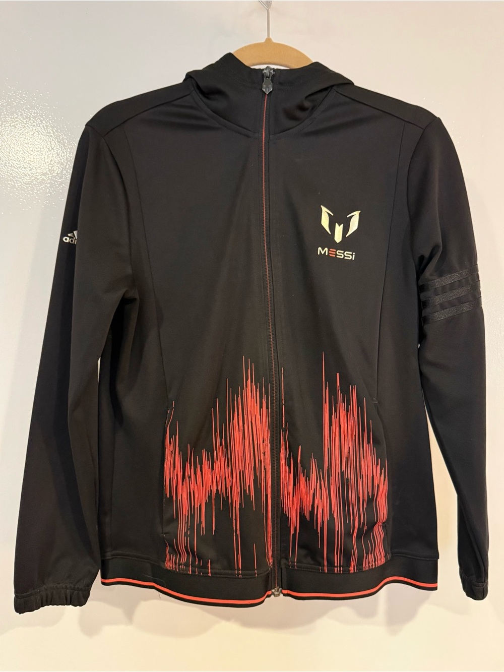 Adidas Messi Black Hooded Jacket